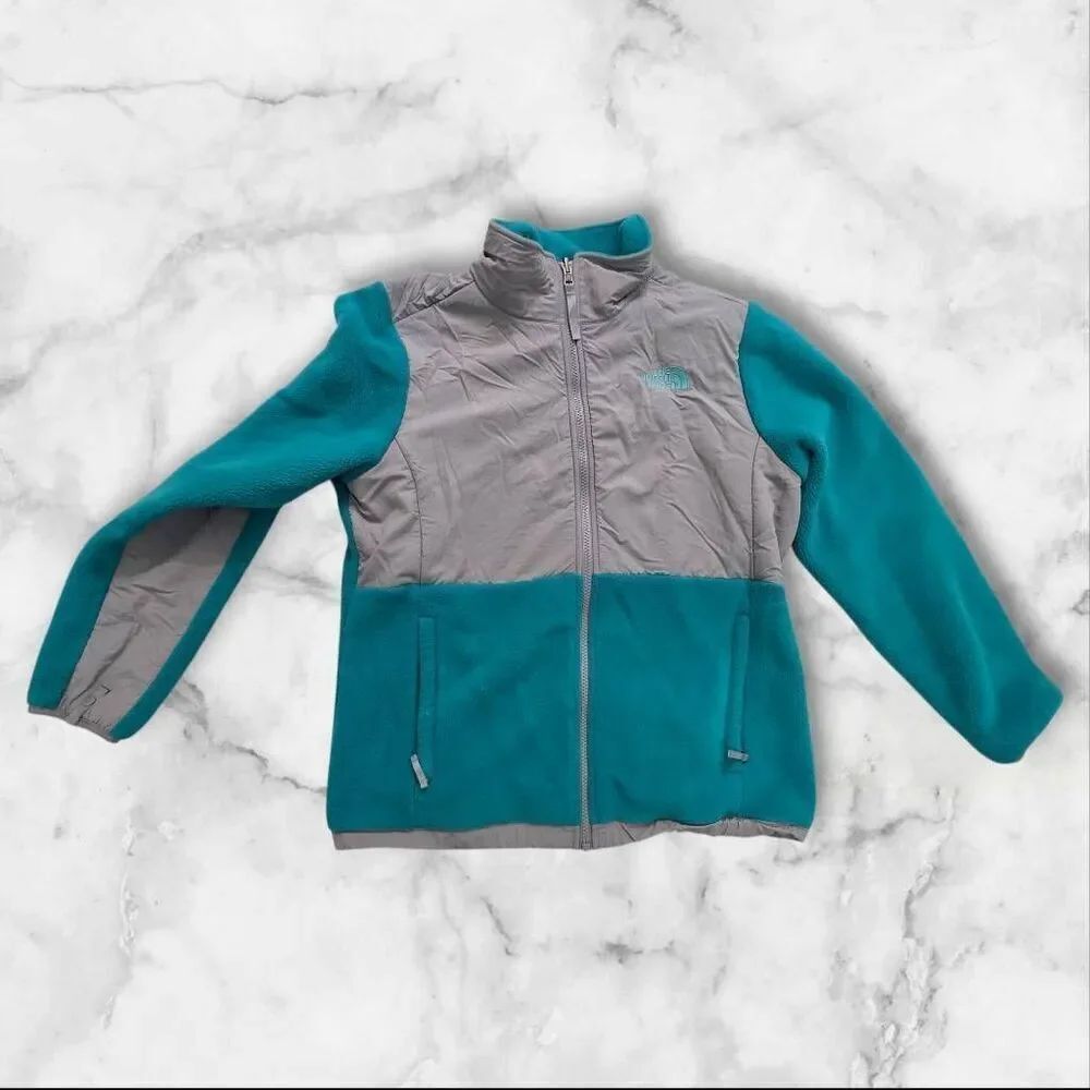 The North Face Denali Polartec Teal Full Zip Girls Size XL